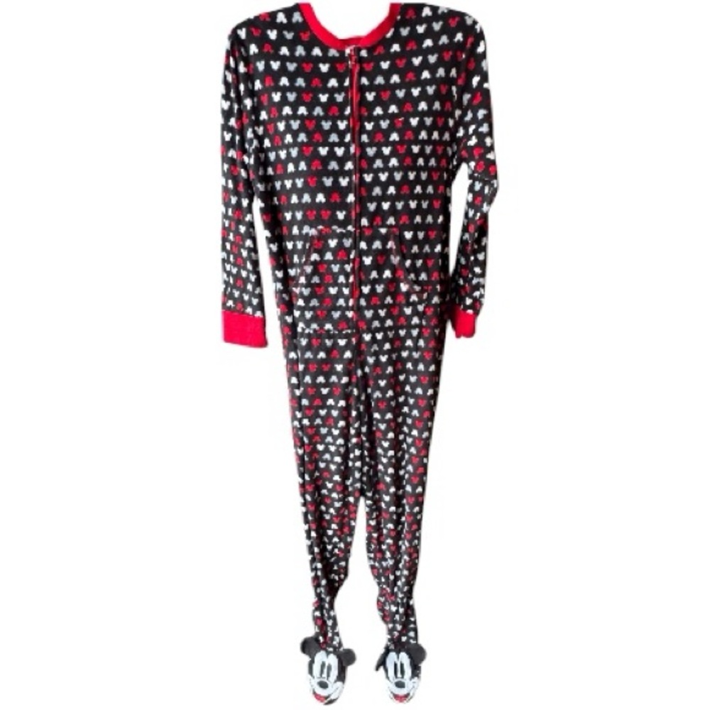 Disney Women's Pajama Onesie - Black, Red, and White